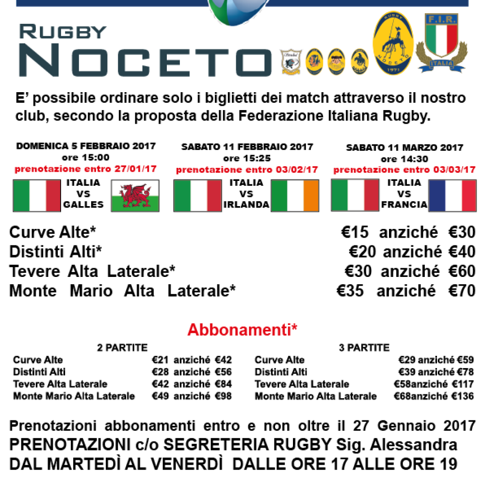 Vivi la magia del Sei Nazioni con il Rugby Noceto